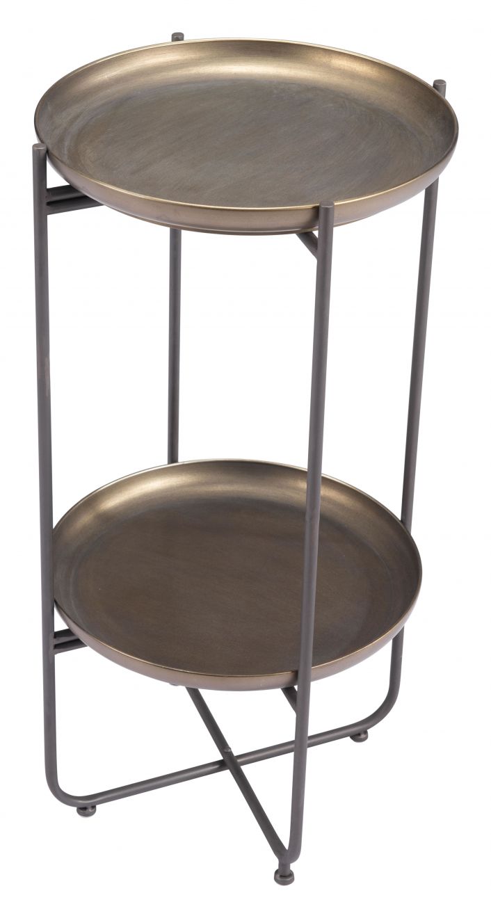 Zuo Modern Bronson Painted Steel Round Accent Table