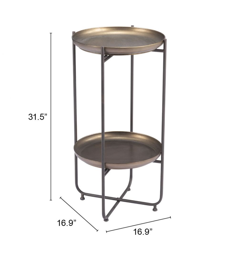 Zuo Modern Bronson Painted Steel Round Accent Table