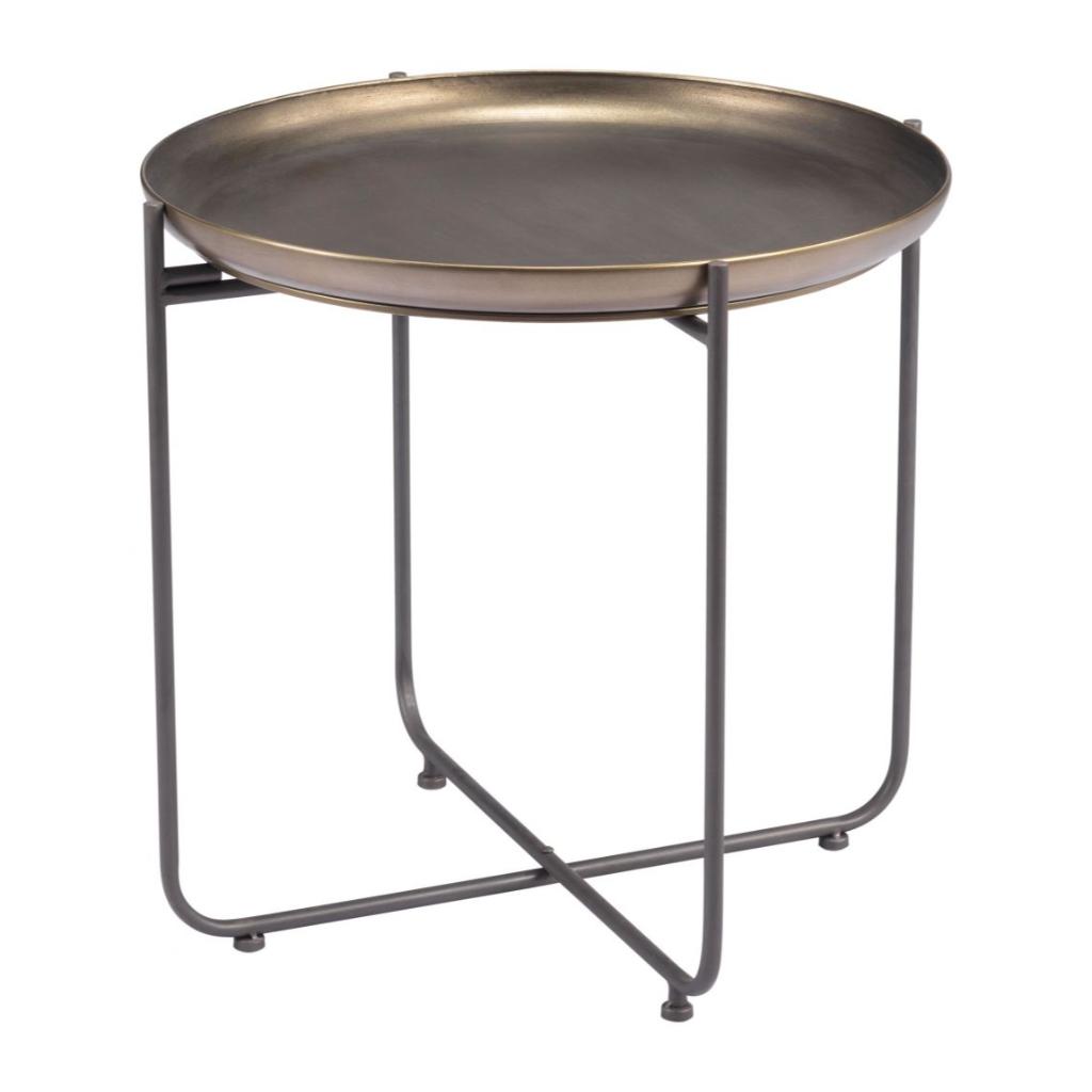 Zuo Modern Bronson Painted Steel Round Accent Table