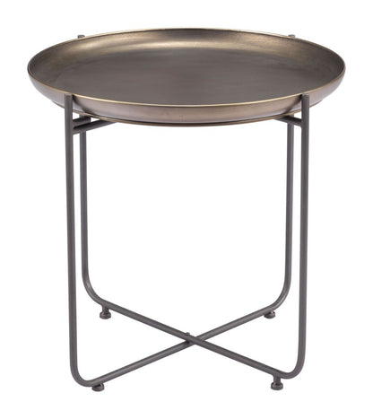 Zuo Modern Bronson Painted Steel Round Side Table