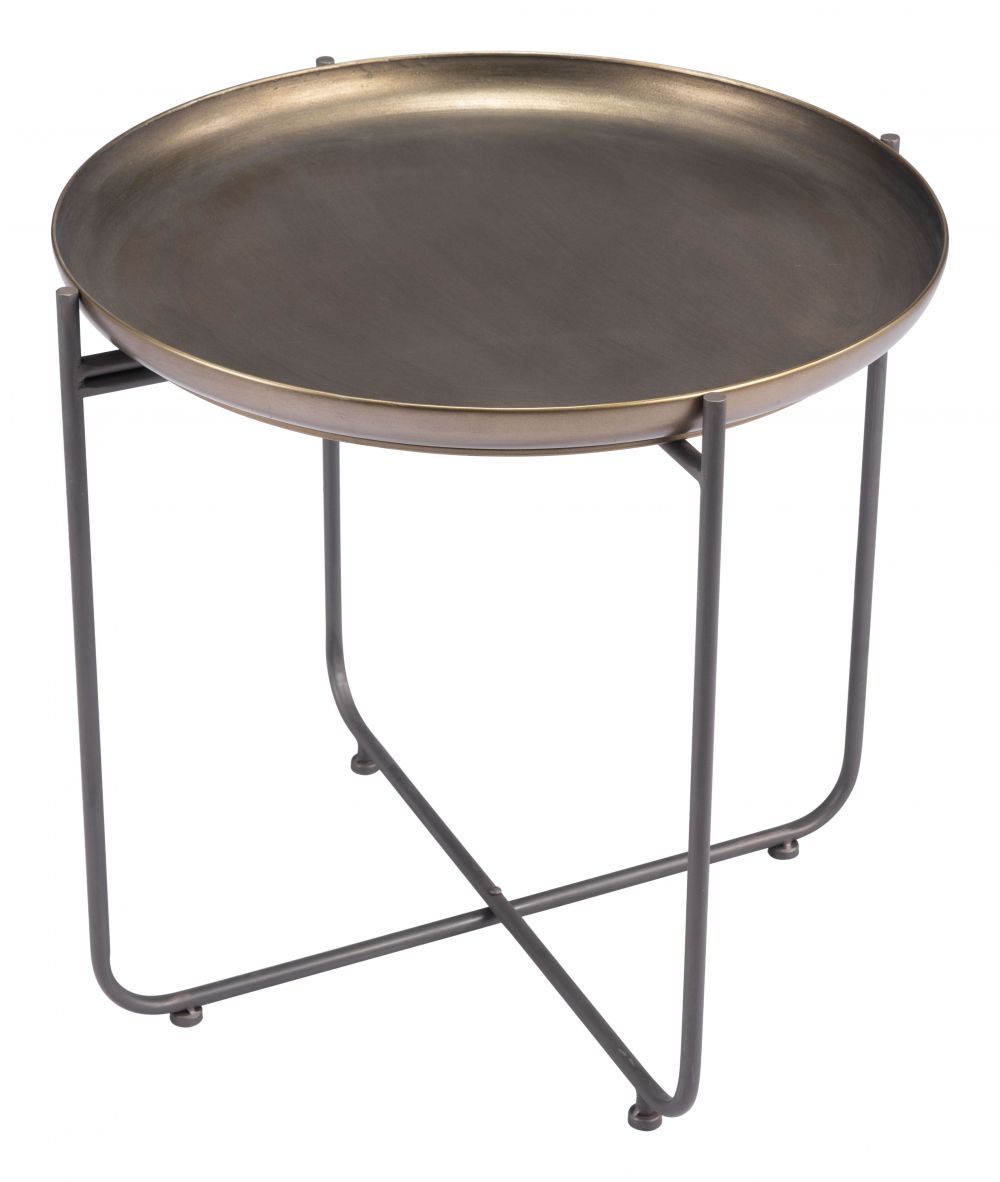 Zuo Modern Bronson Painted Steel Round Side Table