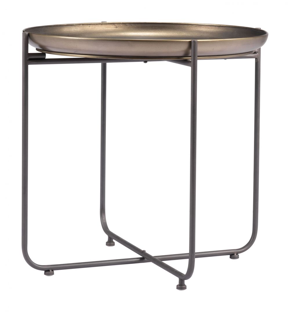 Zuo Modern Bronson Painted Steel Round Side Table