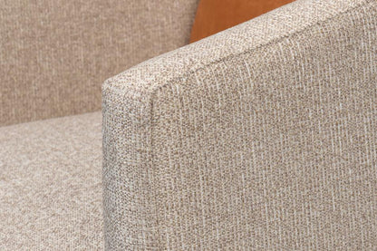 Bronson Swivel Club Chair in Beige Performance Fabric-Club Chairs-Sarreid-LOOMLAN