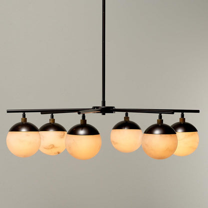 Bronze Alabaster Metro 6 Light Chandelier Chandeliers Sideboards and Things By Jamie Young