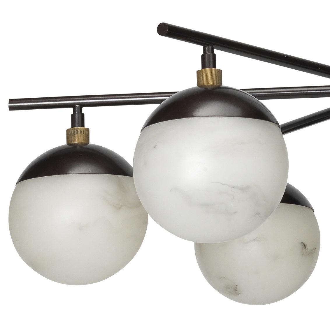 Bronze Alabaster Metro 6 Light Chandelier Chandeliers Sideboards and Things By Jamie Young