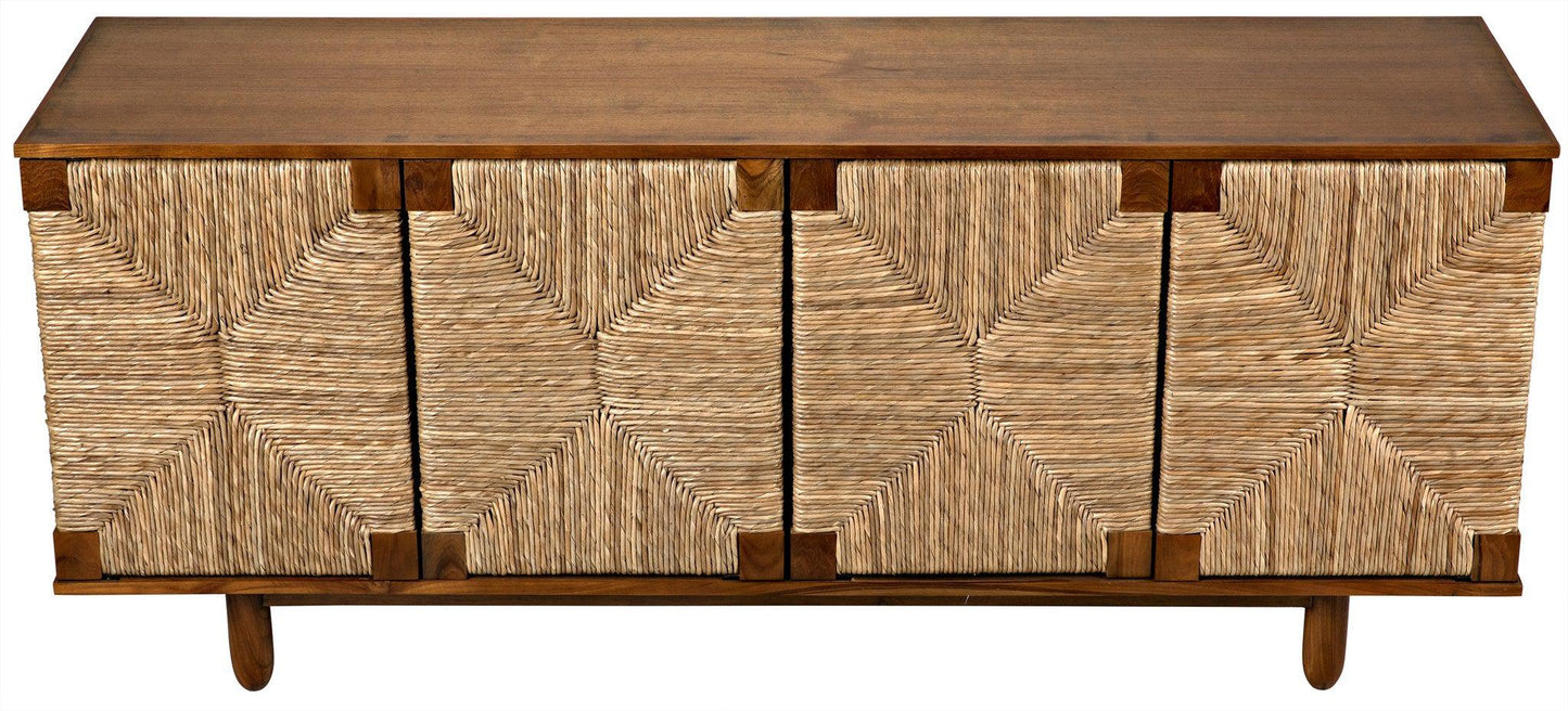 Brook Teak Wood Sideboard With 4 Doors-Sideboards-Noir-Sideboards and Things