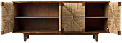 Brook Teak Wood Sideboard With 4 Doors-Sideboards-Noir-Sideboards and Things