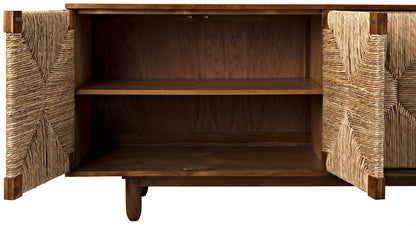 Brook Teak Wood Sideboard With 4 Doors-Sideboards-Noir-Sideboards and Things