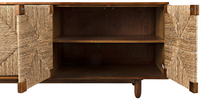 Brook Teak Wood Sideboard With 4 Doors-Sideboards-Noir-Sideboards and Things