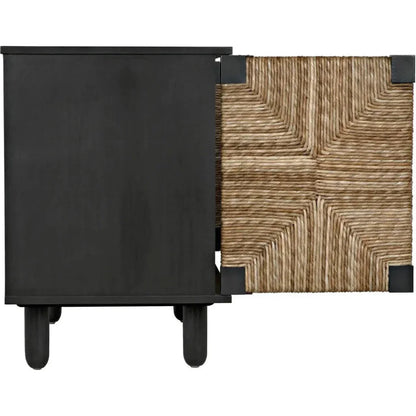 Brook Wood Black Sideboard With 2 Doors - LOOMLAN - Noir - Sideboards