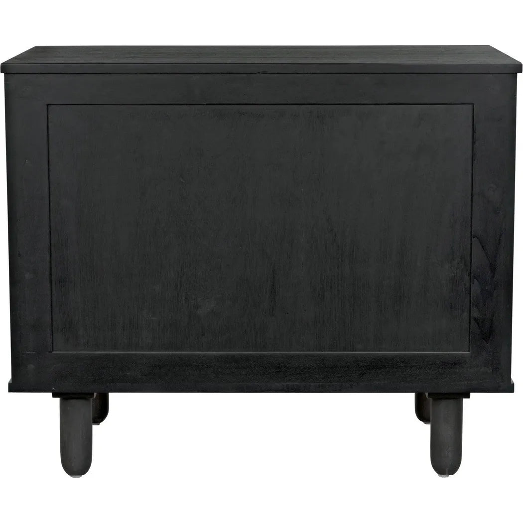 Brook Wood Black Sideboard With 2 Doors