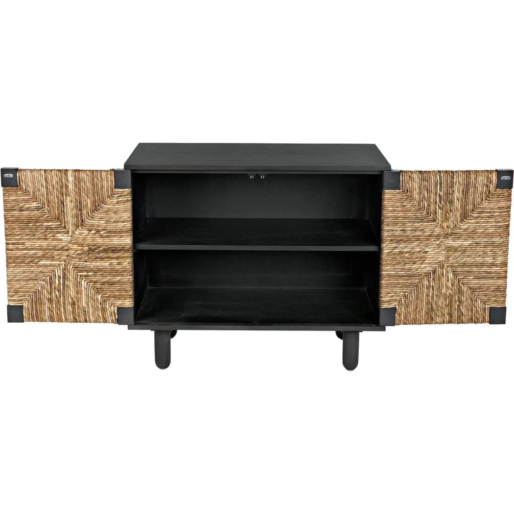 Brook Wood Black Sideboard With 2 Doors