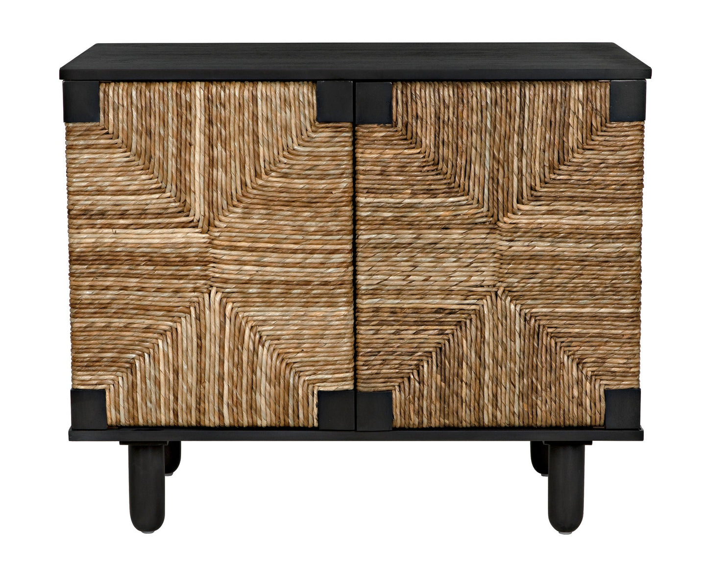 Brook Wood Black Sideboard With 2 Doors-Sideboards-Noir-Sideboards and Things