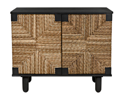 Brook Wood Black Sideboard With 2 Doors-Sideboards-Noir-Sideboards and Things