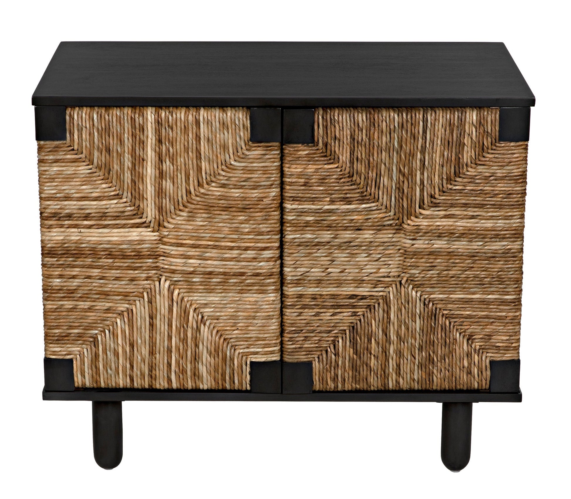 Brook Wood Black Sideboard With 2 Doors-Sideboards-Noir-Sideboards and Things