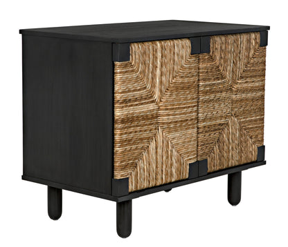 Brook Wood Black Sideboard With 2 Doors-Sideboards-Noir-Sideboards and Things