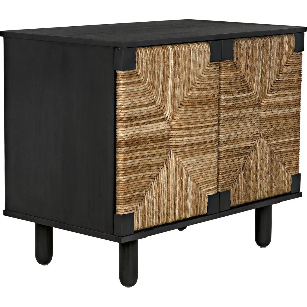 Brook Wood Black Sideboard With 2 Doors