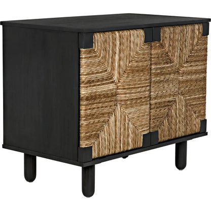 Brook Wood Black Sideboard With 2 Doors