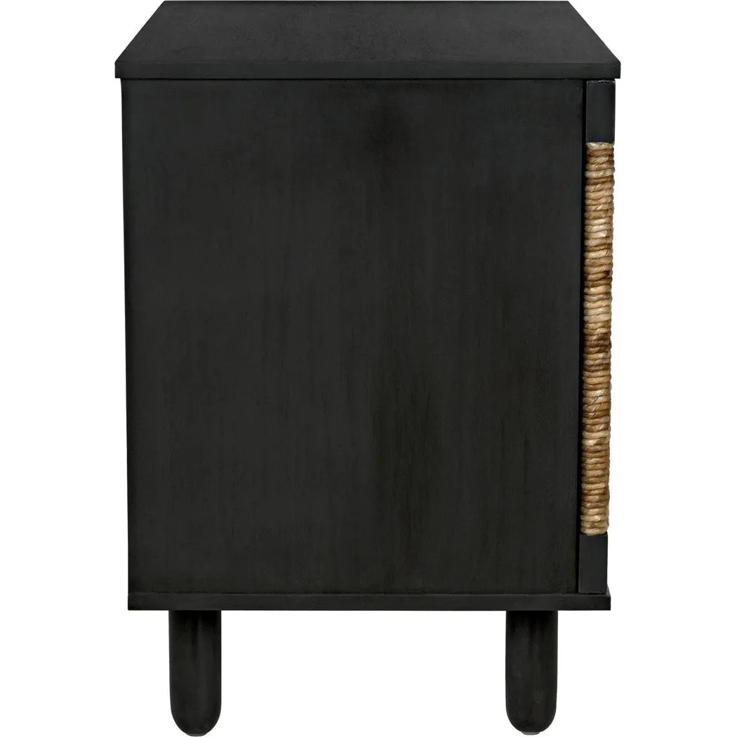 Brook Wood Black Sideboard With 2 Doors