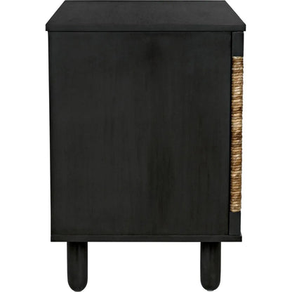 Brook Wood Black Sideboard With 2 Doors
