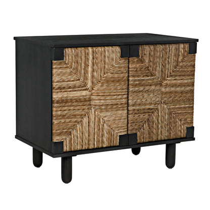 Brook Wood Black Sideboard With 2 Doors-Sideboards-Noir-Sideboards and Things