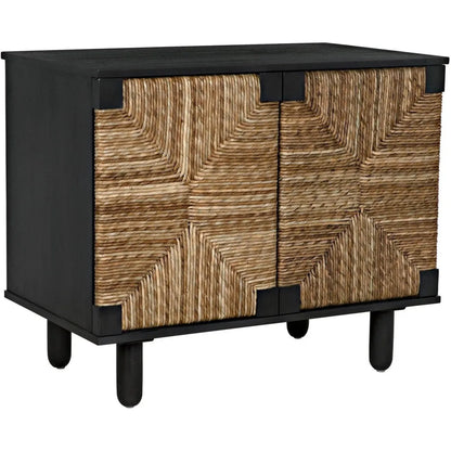 Brook Wood Black Sideboard With 2 Doors