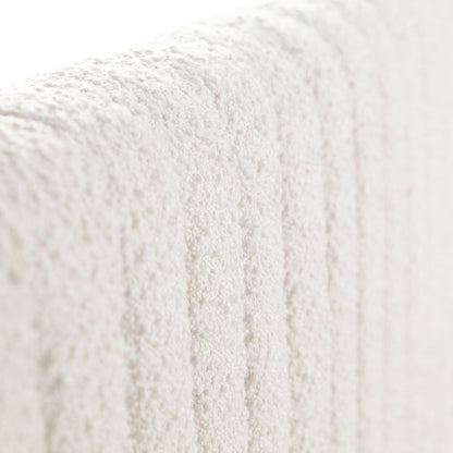 Diamond Sofa Brooke Ivory Fabric Vertical Channel Tufted Bed