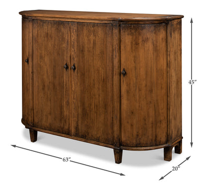 Brooks Demilune Brown-Sideboards-Sarreid-LOOMLAN