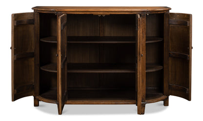 Brooks Demilune Brown-Sideboards-Sarreid-LOOMLAN