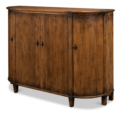 Brooks Demilune Brown-Sideboards-Sarreid-LOOMLAN