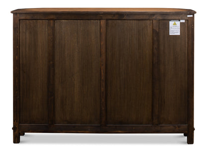 Brooks Demilune Brown-Sideboards-Sarreid-LOOMLAN