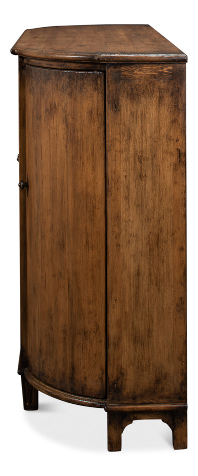 Brooks Demilune Brown-Sideboards-Sarreid-LOOMLAN