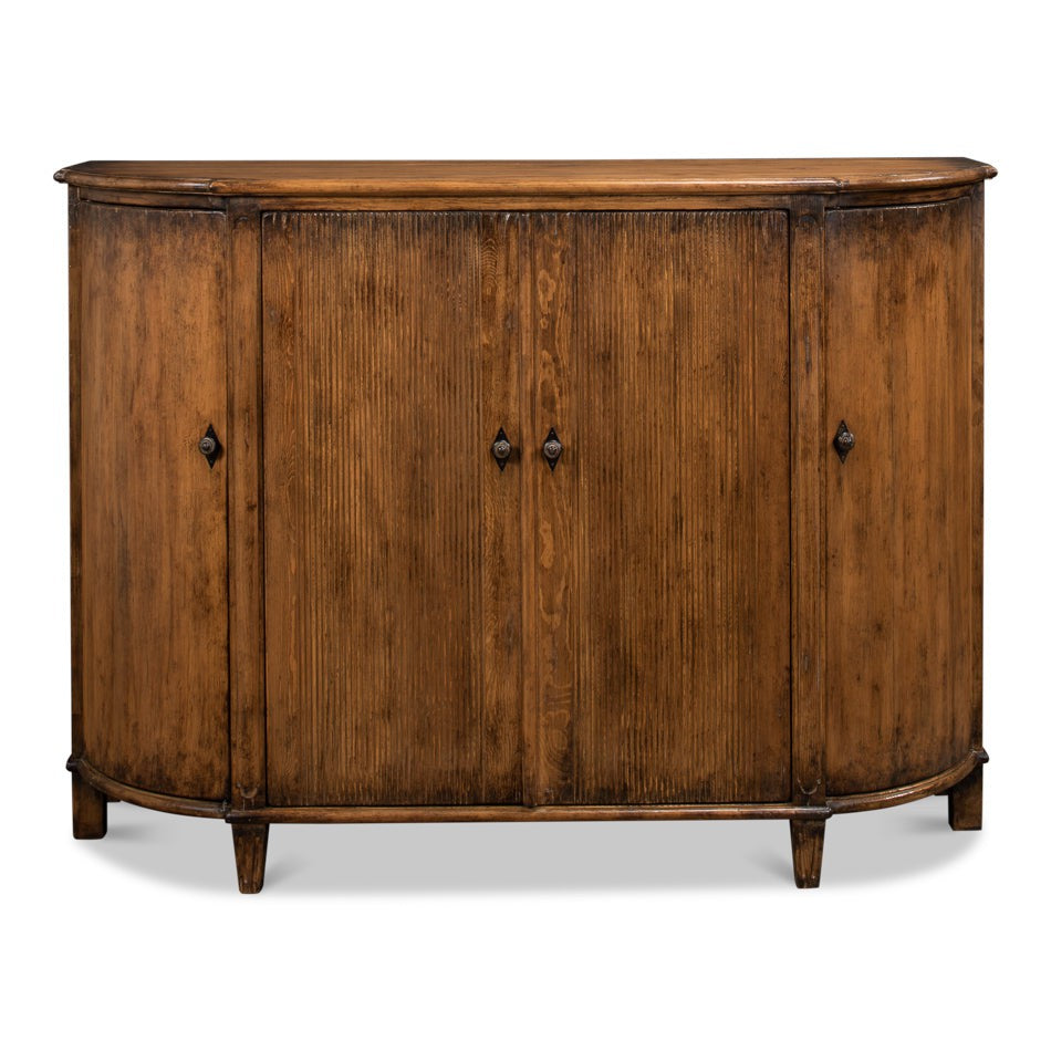 Brooks Demilune Brown-Sideboards-Sarreid-LOOMLAN