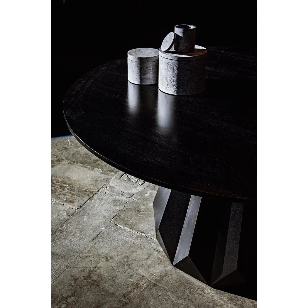 Noir Brosche Dining Table, Hand Rubbed Black