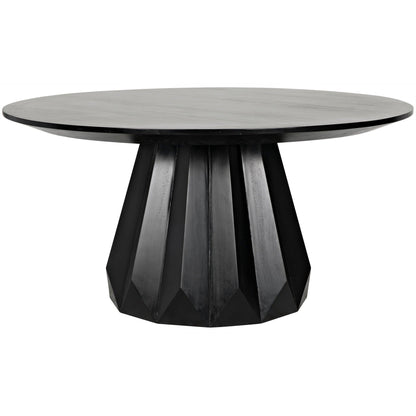 Brosche Dining Table, Hand Rubbed Black-Dining Tables-Noir-Sideboards and Things