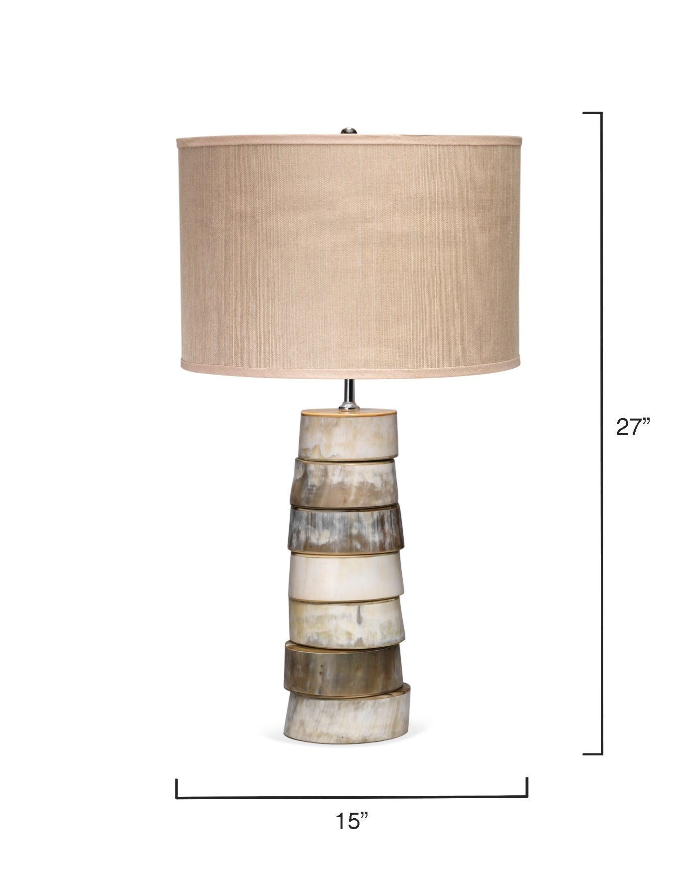 Brown Buffalo Faux Horn Stacked Table Lamp Table Lamps Sideboards and Things By Jamie Young