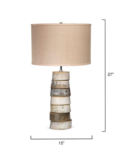 Brown Buffalo Faux Horn Stacked Table Lamp Table Lamps Sideboards and Things By Jamie Young