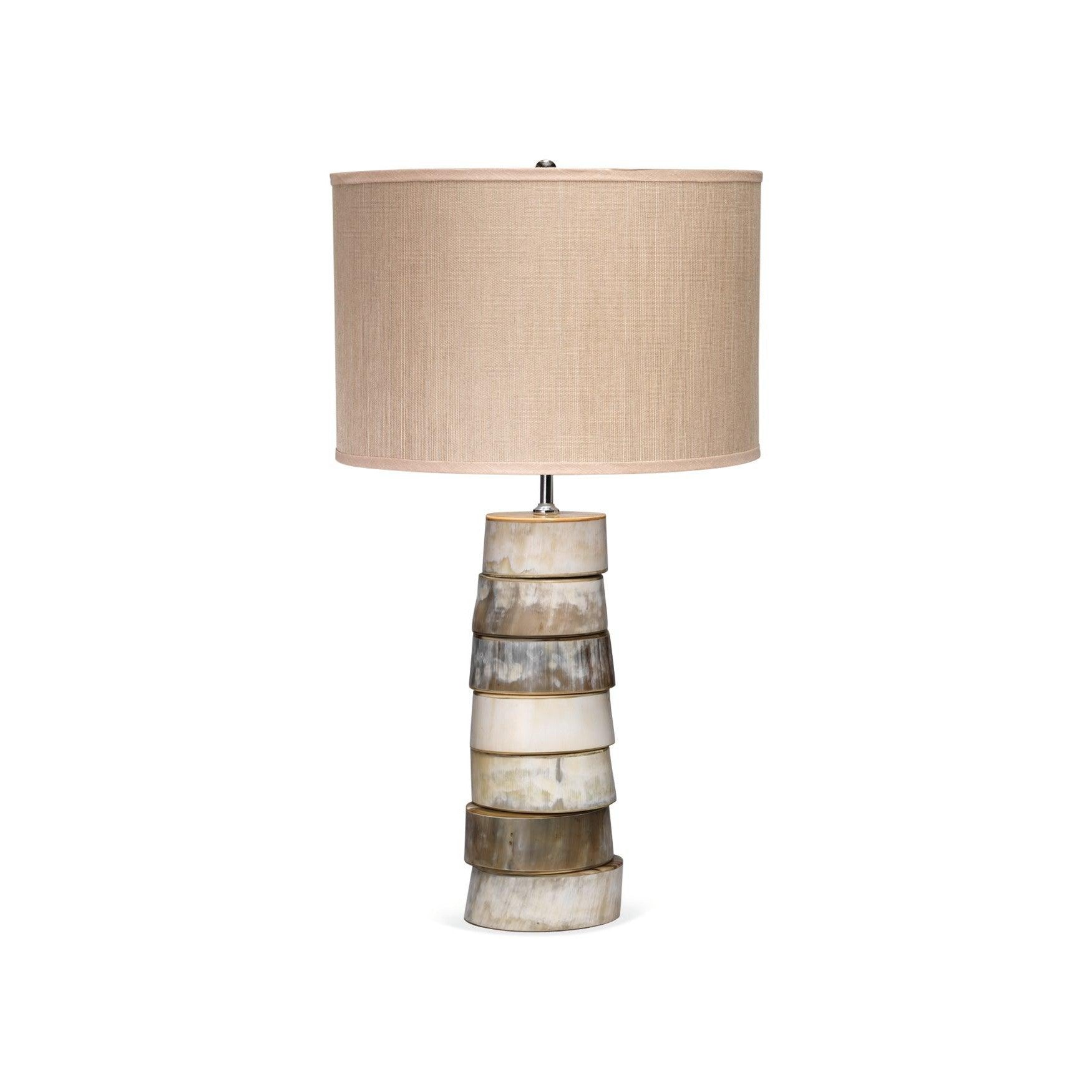 Brown Buffalo Faux Horn Stacked Table Lamp Table Lamps Sideboards and Things By Jamie Young