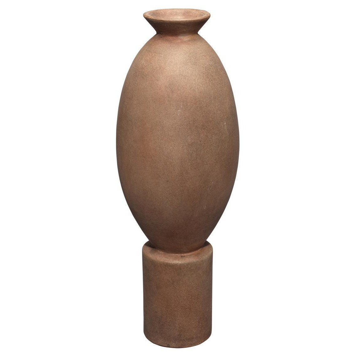 Brown Ceramic Elevated Decorative Vase Vases & Jars Sideboards and Things By Jamie Young