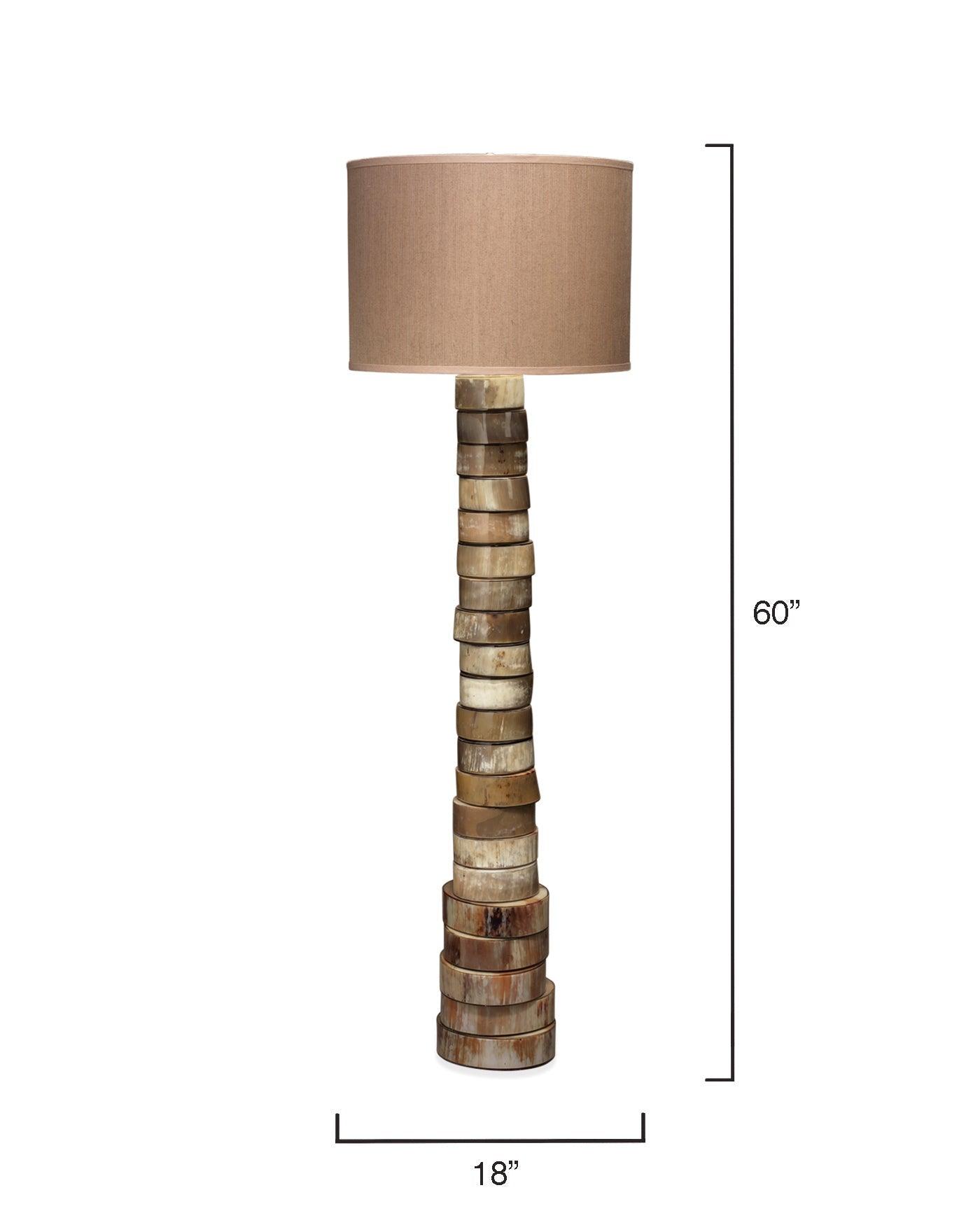 Brown Faux Buffalo Horn Stacked Floor Lamp Floor Lamps Sideboards and Things By Jamie Young