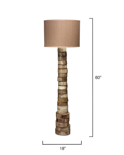 Brown Faux Buffalo Horn Stacked Floor Lamp Floor Lamps Sideboards and Things By Jamie Young