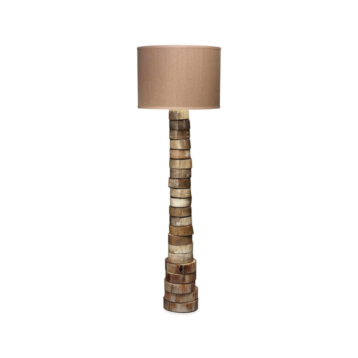 Brown Faux Buffalo Horn Stacked Floor Lamp Floor Lamps Sideboards and Things By Jamie Young