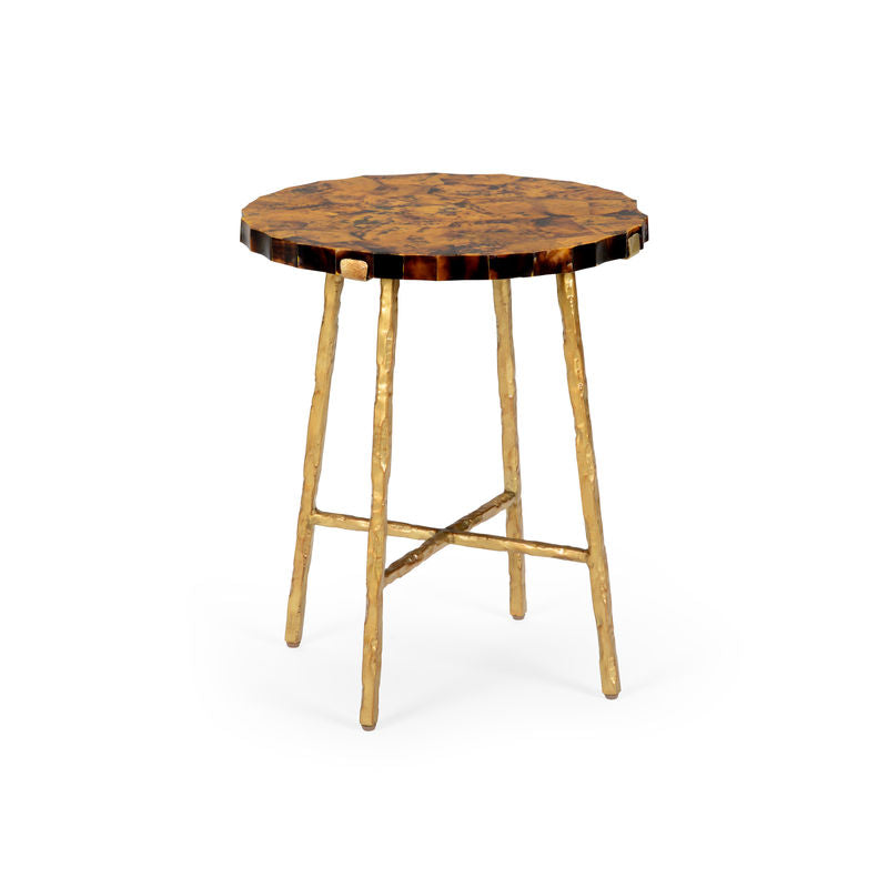 Chelsea House Brown Penshell Wooden Side Table