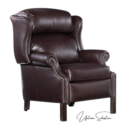 Haven Leather Power Push Button Recliner