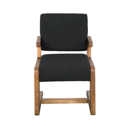 Bruce Teak Wood Arm Chair-Club Chairs-Noir-Sideboards and Things