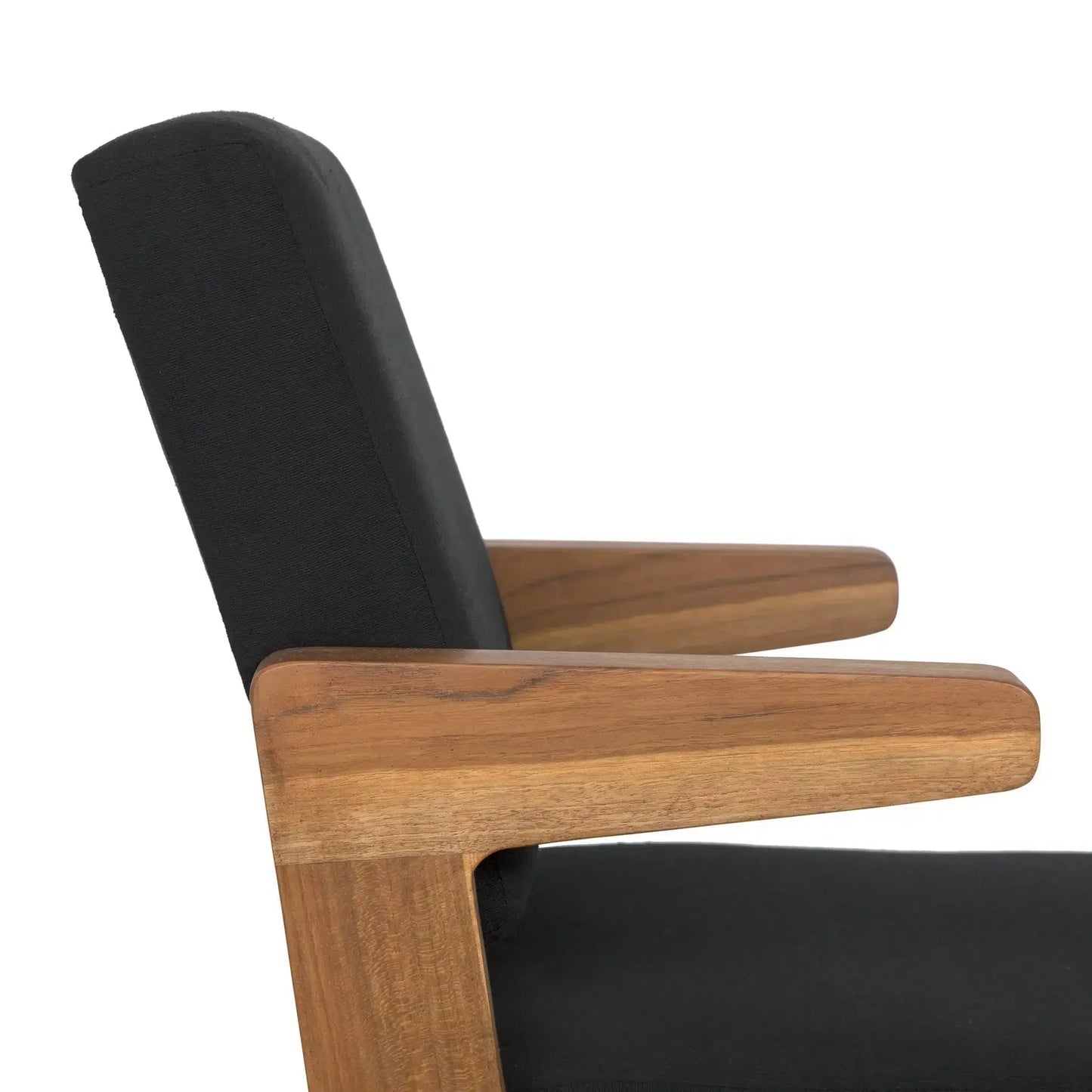 Bruce Teak Wood Arm Chair-Club Chairs-Noir-Sideboards and Things