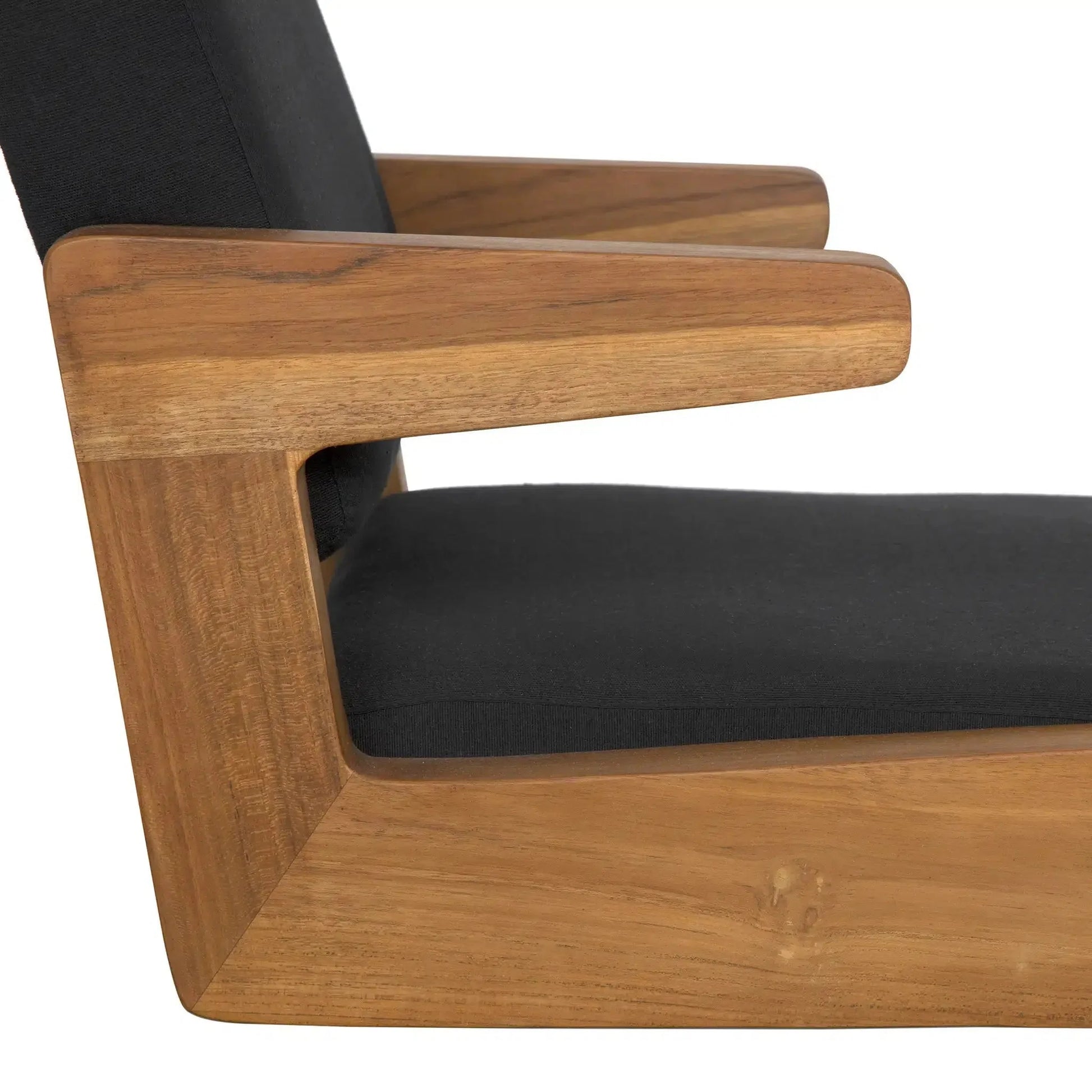 Bruce Teak Wood Arm Chair-Club Chairs-Noir-Sideboards and Things