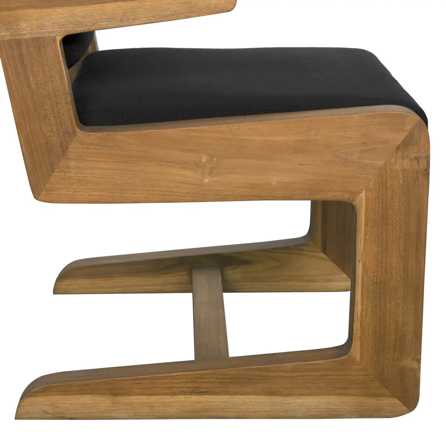 Bruce Teak Wood Arm Chair-Club Chairs-Noir-Sideboards and Things