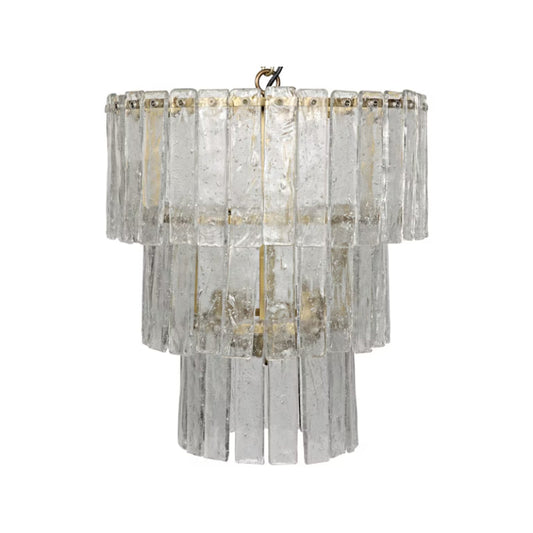 Bruna Metal Small Chandelier With Brass Finish-Chandeliers-Noir-Sideboards and Things