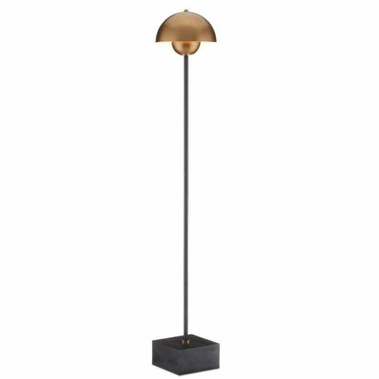 Brushed Brass Black La Rue Floor Lamp Floor Lamps Sideboards and Things By Currey & Co